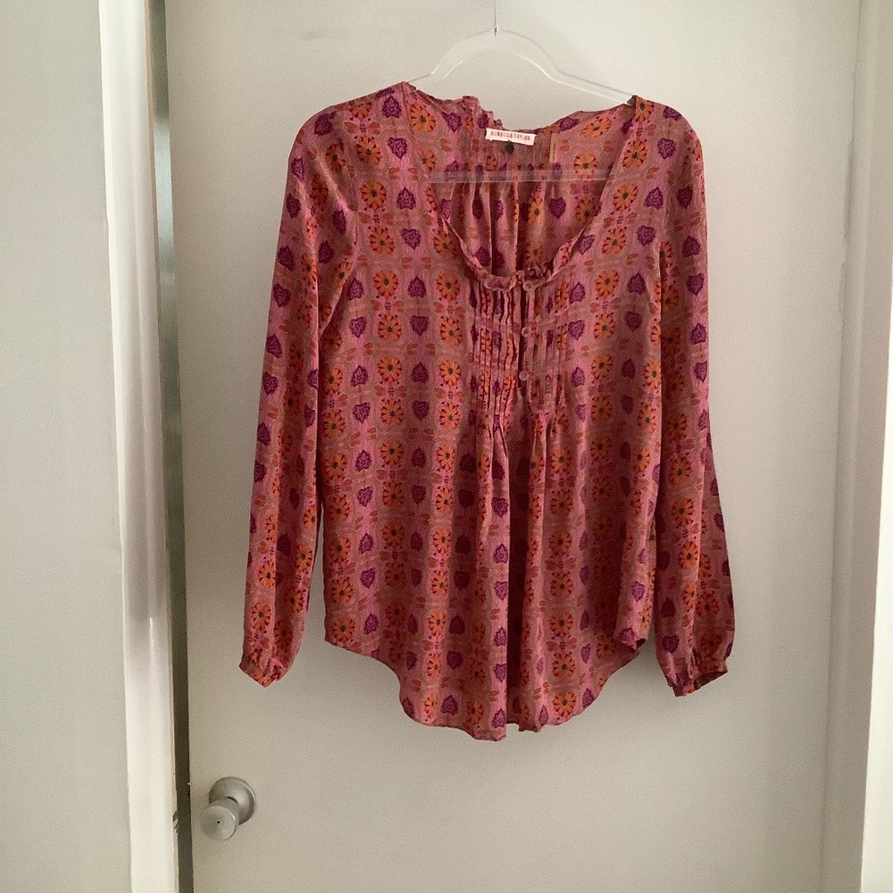 Rebecca Taylor 100% Silk Blouse